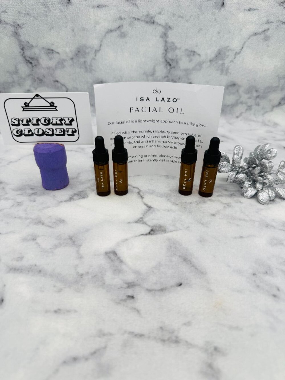 Isa Lazo Skincare Gift Set-Facial Oil Lightweight Silky Glow,Mini,4 X5ml-4pc-NEW